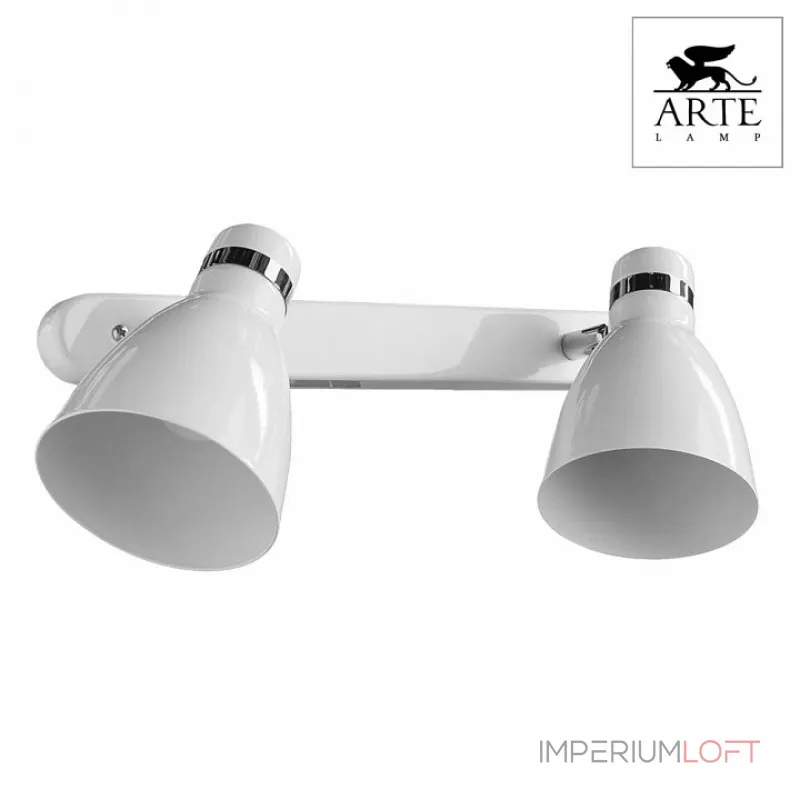 Спот Arte Lamp Mercoled A5049AP-2WH Цвет арматуры хром Цвет плафонов белый