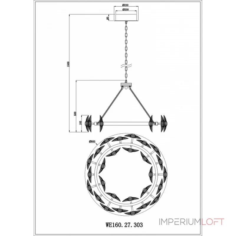 Подвесная люстра Wertmark Pamela WE160.27.303