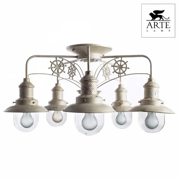 Потолочная люстра Arte Lamp Sailor A4524PL-5WG Цвет арматуры золото Цвет плафонов прозрачный от ImperiumLoft
