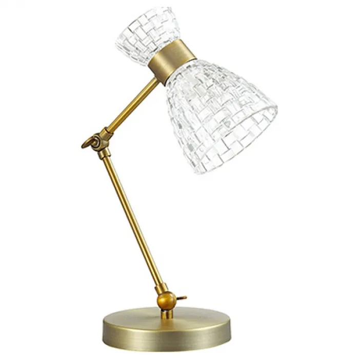 Настольная лампа декоративная Lumion Jackie 3704/1T Цвет арматуры бронза Цвет плафонов прозрачный от ImperiumLoft