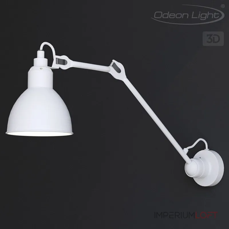 Бра Odeon Light Arta 4126/1WD Цвет арматуры белый Цвет плафонов белый от ImperiumLoft