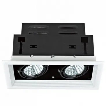 Встраиваемый светильник Ideal Lux Opzione OPZIONE 536.2-5W*2-WT/BK Цвет арматуры черно-белый Цвет плафонов белый