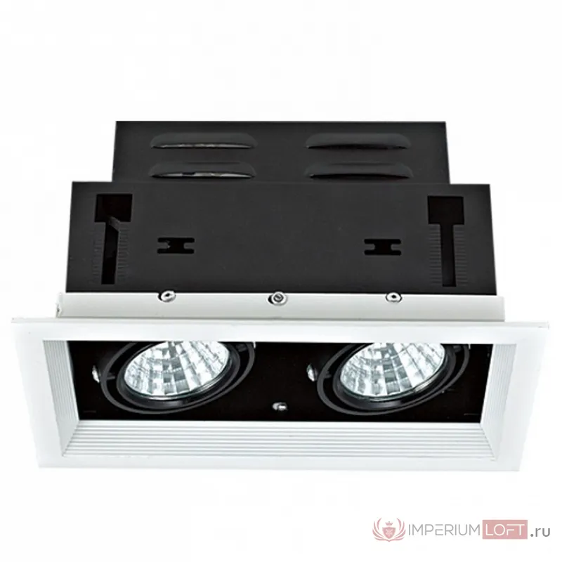 Встраиваемый светильник Ideal Lux Opzione OPZIONE 536.2-5W*2-WT/BK Цвет арматуры черно-белый Цвет плафонов белый от ImperiumLoft