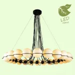 Подвесная люстра Lussole Seneca GRLSP-8176 Цвет плафонов белый Цвет арматуры черный от ImperiumLoft