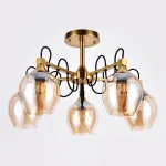 Люстра на штанге Ambrella Traditional 27 TR9061 Цвет плафонов янтарный Цвет арматуры бронза от ImperiumLoft