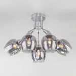 Потолочная люстра Eurosvet Marci 30164/5 хром Цвет арматуры хром Цвет плафонов серый от ImperiumLoft
