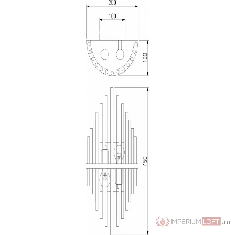 Накладной светильник Bogate's Allure 355/2 хром от ImperiumLoft