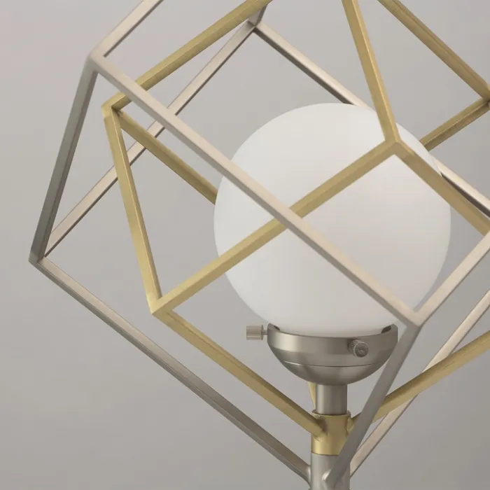Настольная лампа декоративная MW-Light Призма 1 726030401 Цвет арматуры никель Цвет плафонов бронза от ImperiumLoft