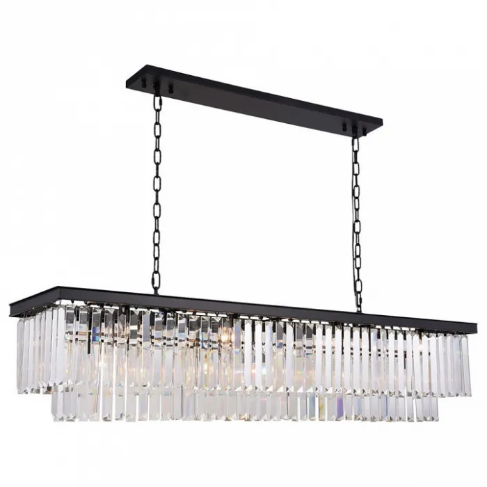 Подвесной светильник DeLight Collection 1920s Odeon KR0387P-12C/P black/clear Цвет арматуры черный Цвет плафонов прозрачный от ImperiumLoft
