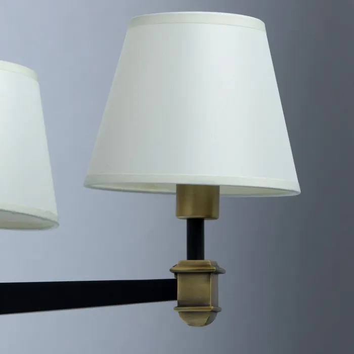 Люстра на штанге MW-Light ДельРей 700013408 Цвет арматуры бронза Цвет плафонов белый от ImperiumLoft