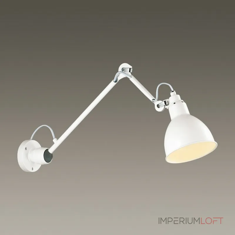 Бра Odeon Light Arta 4126/1WD Цвет арматуры белый Цвет плафонов белый от ImperiumLoft