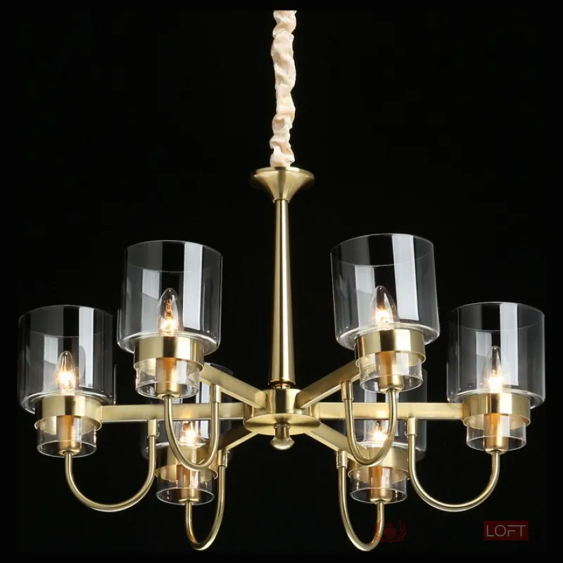 Подвесная люстра MW-Light Элла 18 483014906 Цвет арматуры медь Цвет плафонов серый от ImperiumLoft