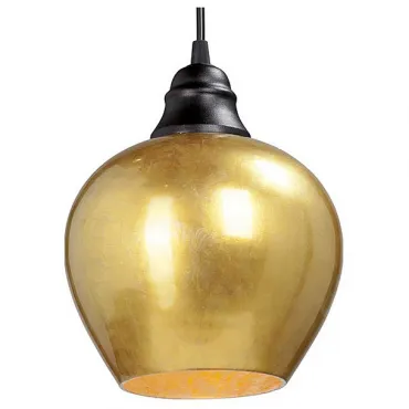 Подвесной светильник Vitaluce V4251 V4251-1/1S Цвет арматуры черный Цвет плафонов золото от ImperiumLoft