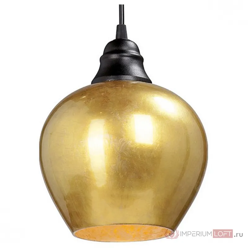Подвесной светильник Vitaluce V4251 V4251-1/1S Цвет арматуры черный Цвет плафонов золото от ImperiumLoft