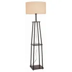 Торшеры с полкой ST-Luce Menola SLE302.405.01 Цвет арматуры коричневый Цвет плафонов кремовый от ImperiumLoft