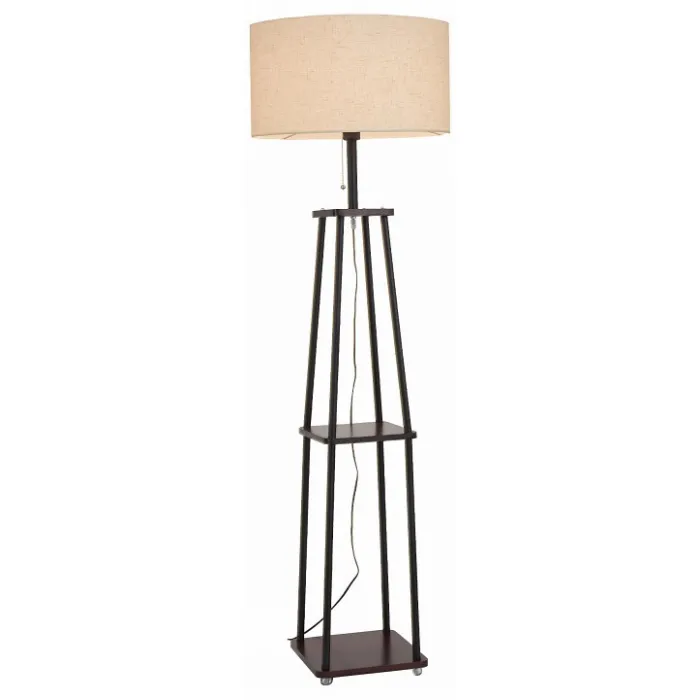 Торшеры с полкой ST-Luce Menola SLE302.405.01 Цвет арматуры коричневый Цвет плафонов кремовый от ImperiumLoft