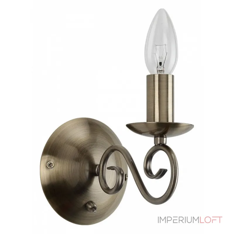 Бра Arte Lamp 1129 A1129AP-1AB Цвет арматуры бронза Цвет плафонов прозрачный