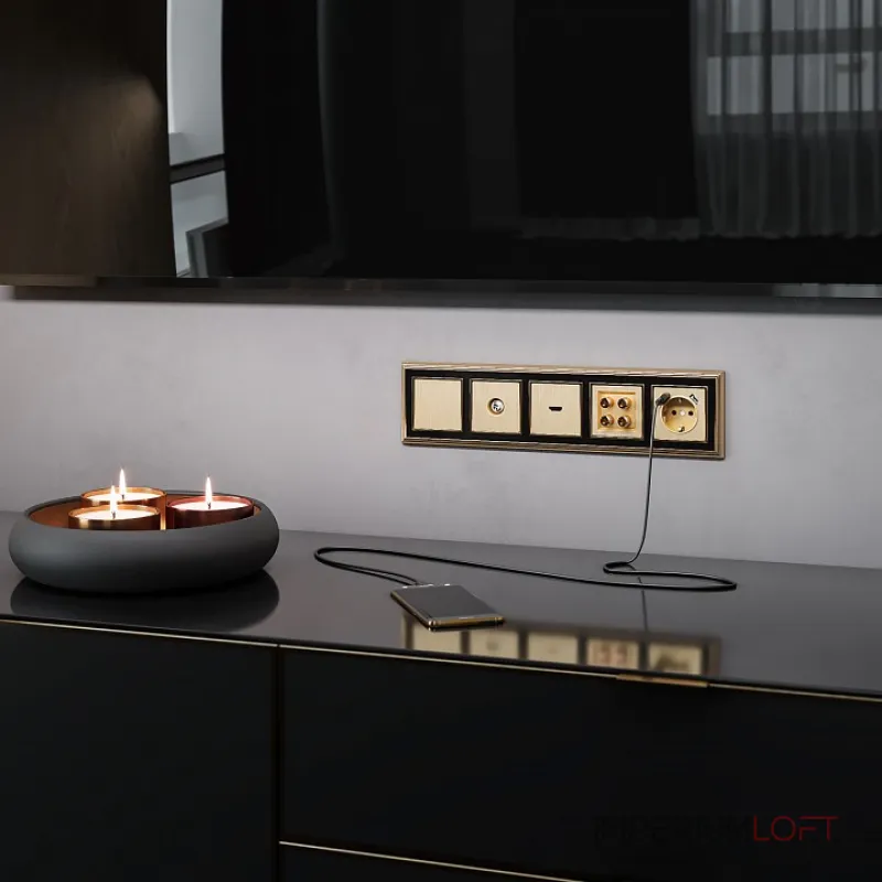 Розетка акустическая без рамки Werkel Шампань рифленый W1185010 от ImperiumLoft Розетка акустическая без рамки Werkel Шампань рифленый W1185010 от ImperiumLoft