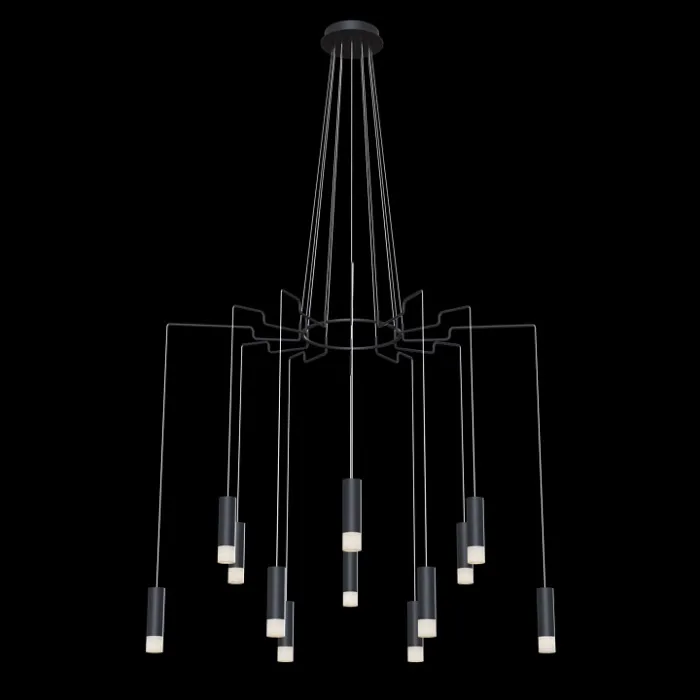 Подвесная люстра Maytoni Davida MOD035PL-12B Цвет арматуры черный Цвет плафонов черно-белый от ImperiumLoft