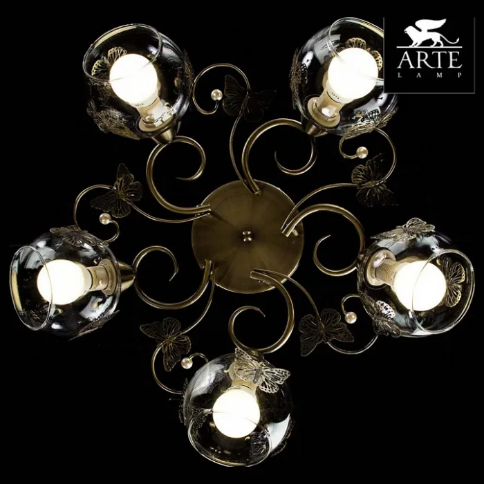 Люстра на штанге Arte Lamp Alessandra A5004PL-5AB Цвет арматуры бронза Цвет плафонов бронза от ImperiumLoft