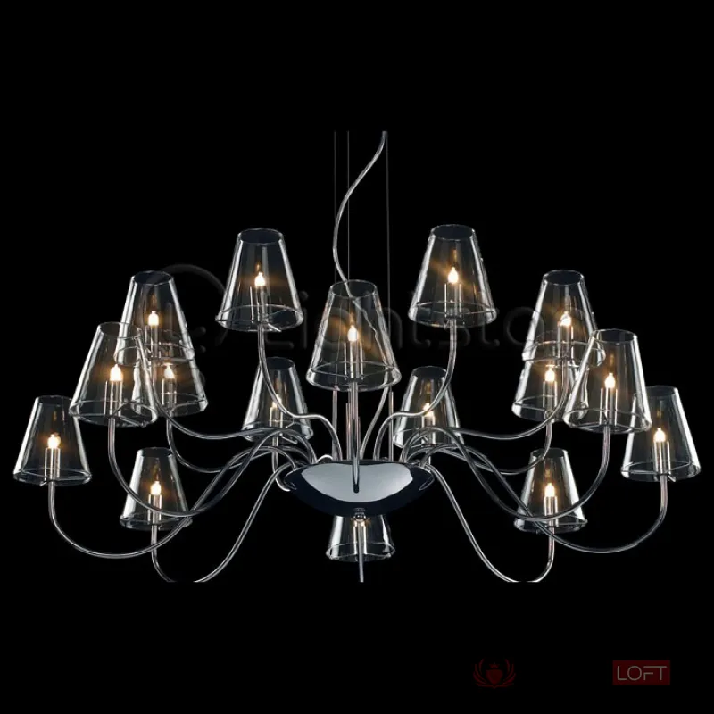 Подвесная люстра Lightstar Diafano 758164 Цвет арматуры хром Цвет плафонов прозрачный от ImperiumLoft