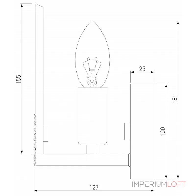 Бра Eurosvet Marble 60158/1 латунь