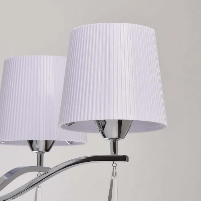 Подвесная люстра MW-Light Прато 2 101011105 Цвет арматуры хром Цвет плафонов белый от ImperiumLoft