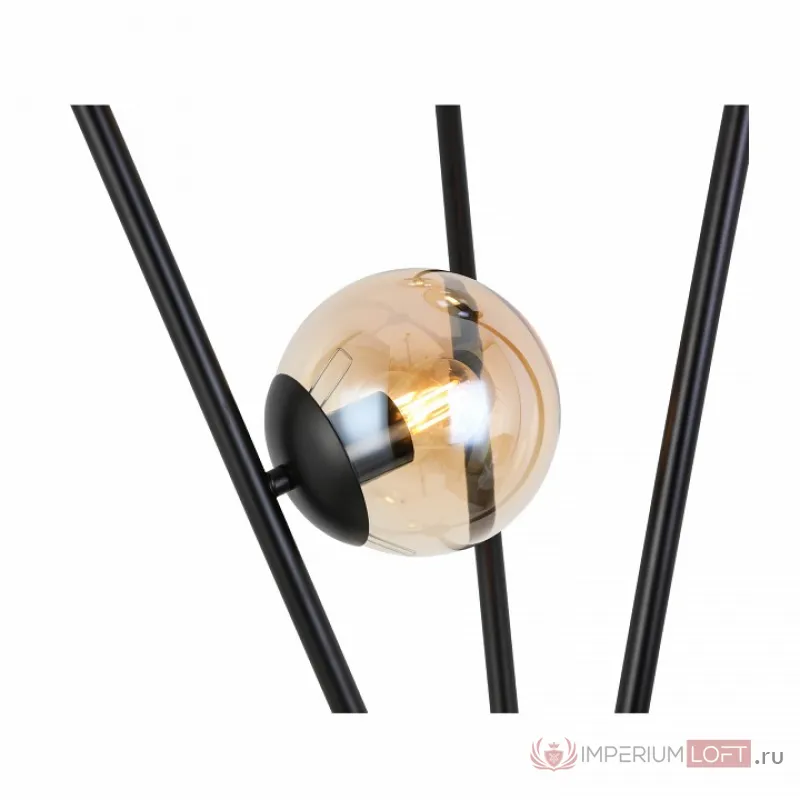 Торшер ST-Luce Stampo SL549.505.03 Цвет арматуры черный Цвет плафонов янтарный от ImperiumLoft
