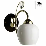 Бра Arte Lamp Millo A9549AP-1GO Цвет арматуры золото Цвет плафонов белый