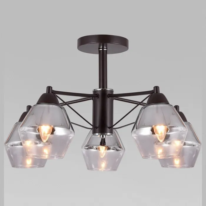 Люстра на штанге Eurosvet Takara 70135/5 кофе от ImperiumLoft