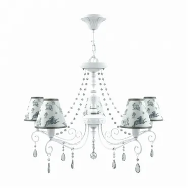 Подвесная люстра Lamp4You Provence 23 E4-05-WM-LMP-O-8-CRL-E4-05-TR-UP Цвет арматуры белый Цвет плафонов серый от ImperiumLoft