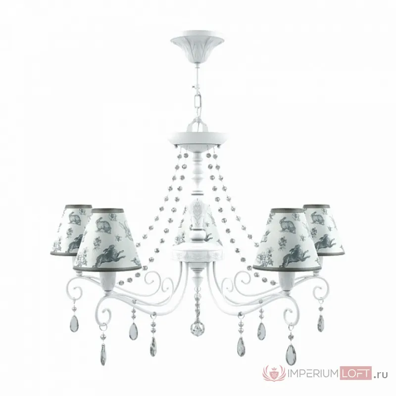 Подвесная люстра Lamp4You Provence 23 E4-05-WM-LMP-O-8-CRL-E4-05-TR-UP Цвет арматуры белый Цвет плафонов серый от ImperiumLoft