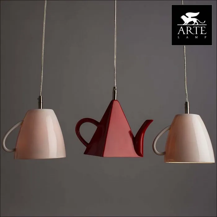 Подвесной светильник Arte Lamp Cafeteria A6605SP-3WH Цвет арматуры хром Цвет плафонов разноцветный от ImperiumLoft