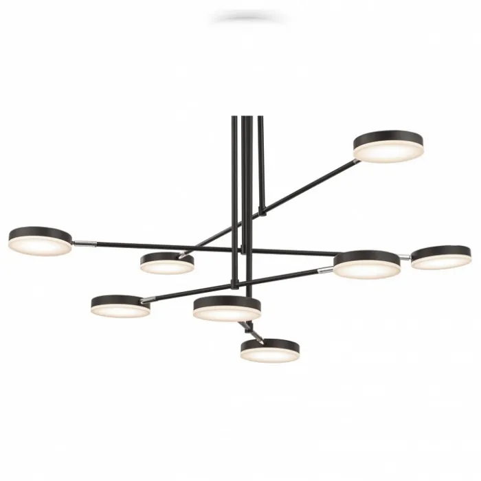 Люстра на штанге Maytoni Fad MOD070PL-L48B3K Цвет арматуры черный Цвет плафонов белый от ImperiumLoft