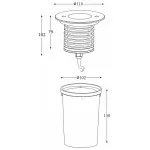 Встраиваемый в дорогу светильник Deko-Light Bodeneinbauleuchte II WW 730255 Цвет арматуры серебро Цвет плафонов прозрачный от ImperiumLoft