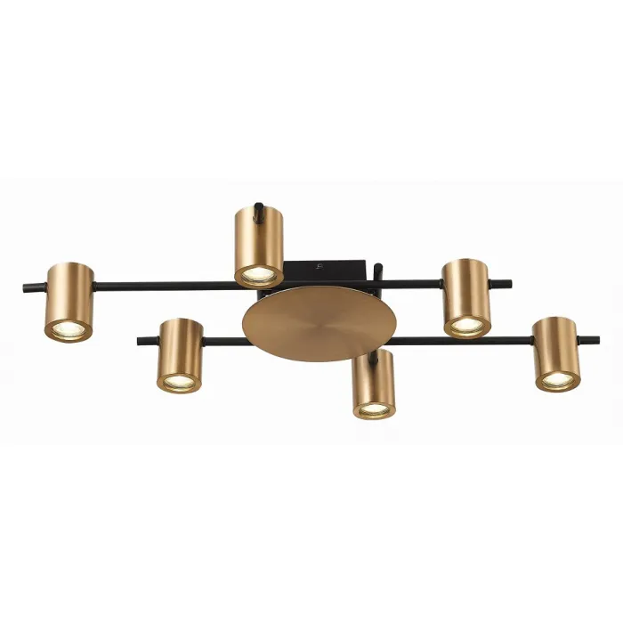 Потолочная люстра ST-Luce Veroli SL1207.402.06 Цвет плафонов латунь Цвет арматуры черный от ImperiumLoft