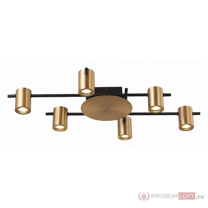 Потолочная люстра ST-Luce Veroli SL1207.402.06 Цвет плафонов латунь Цвет арматуры черный от ImperiumLoft