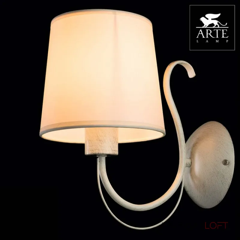 Бра Arte Lamp Orlean A9310AP-1WG Цвет арматуры золото Цвет плафонов белый Бра Arte Lamp Orlean A9310AP-1WG Цвет арматуры золото Цвет плафонов белый