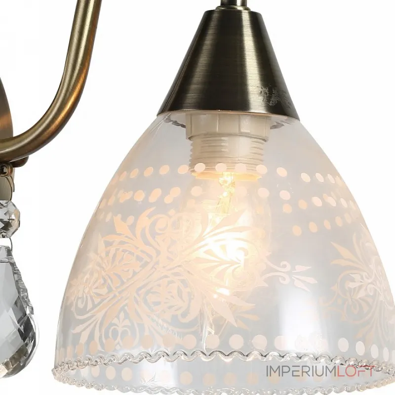 Бра Arte Lamp A1658AP-1AB Цвет арматуры бронза Цвет плафонов прозрачный