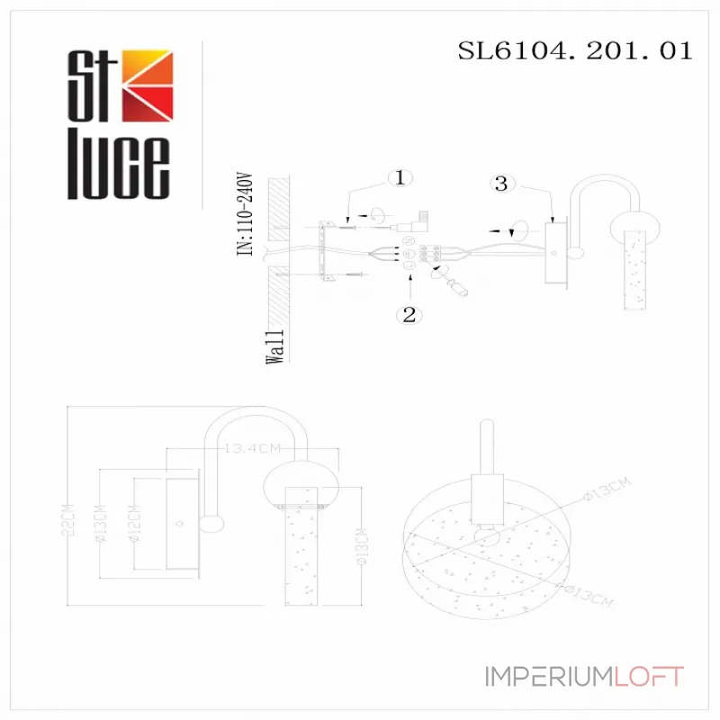 Бра ST-Luce Montecelio SL6104.201.01 Цвет арматуры Желтый Цвет плафонов Неокрашенный Бра ST-Luce Montecelio SL6104.201.01 Цвет арматуры Желтый Цвет плафонов Неокрашенный