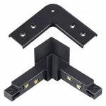 Соединитель угловой L-образный для треков Novotech Flum 135105 Цвет арматуры черный