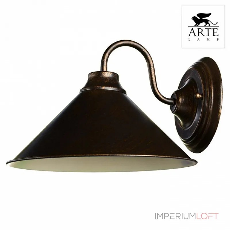 Бра Arte Lamp Cone A9330AP-1BR Цвет арматуры коричневый Цвет плафонов коричневый Бра Arte Lamp Cone A9330AP-1BR Цвет арматуры коричневый Цвет плафонов коричневый