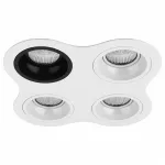Встраиваемый светильник Lightstar Domino D64607060606 цвет арматуры черно-белый