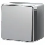 Выключатель одноклавишный влагозащищенный Werkel Gallant W5010206 Цвет арматуры серебро