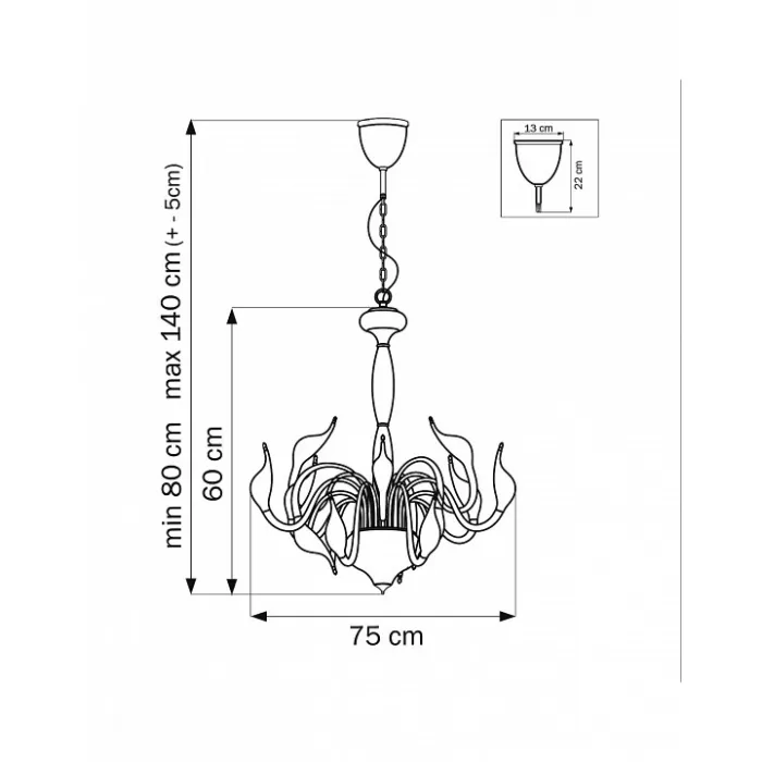 Подвесная люстра Lightstar Cigno Collo 751122 Цвет арматуры золото от ImperiumLoft