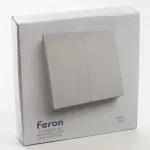 Выключатель двухклавишный без рамки Feron Saffit TM82 41129 от ImperiumLoft