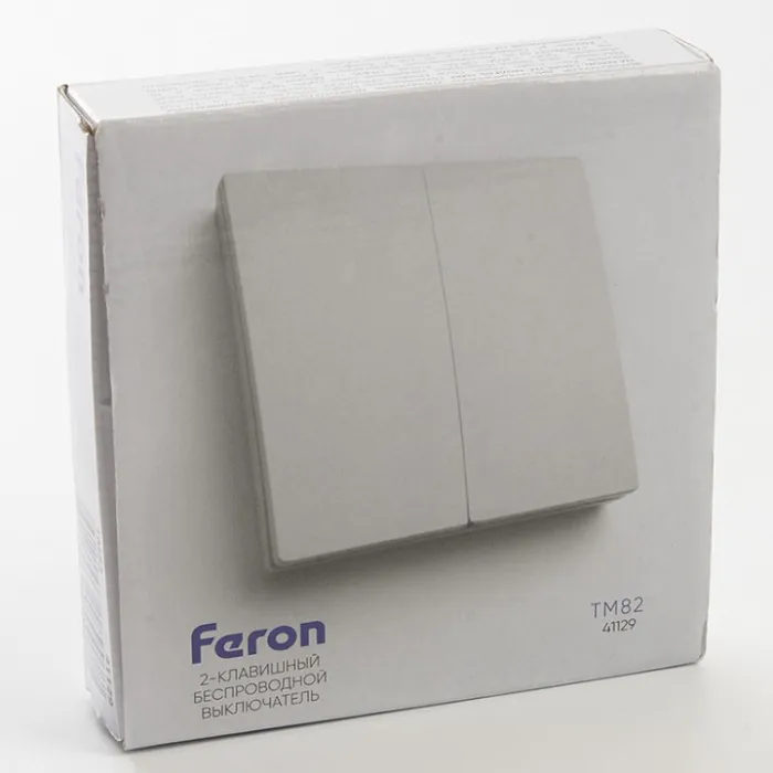 Выключатель двухклавишный без рамки Feron Saffit TM82 41129 от ImperiumLoft