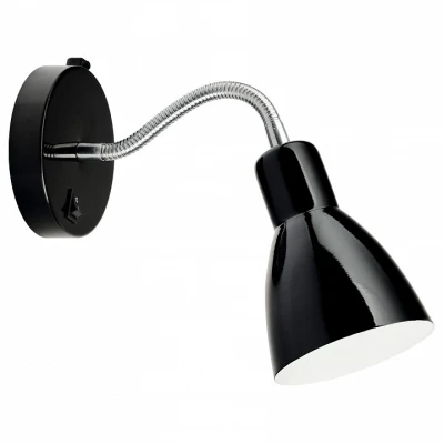 Бра Arte Lamp Dorm A1408AP-1BK Цвет арматуры хром Цвет плафонов чёрный