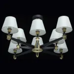 Люстра на штанге MW-Light ДельРей 700013408 Цвет арматуры бронза Цвет плафонов белый от ImperiumLoft