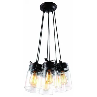 Подвесной светильник Arte Lamp Bene A9179SP-6CK Цвет арматуры черный Цвет плафонов прозрачный